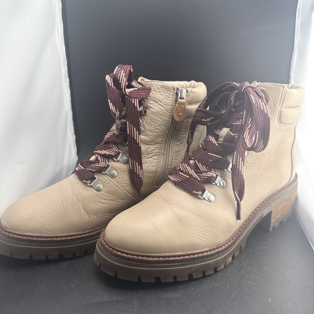 Gentle Souls Kenneth Cole Brenna 2.1 Leather Hiking Boots Women’s 10 Taupe